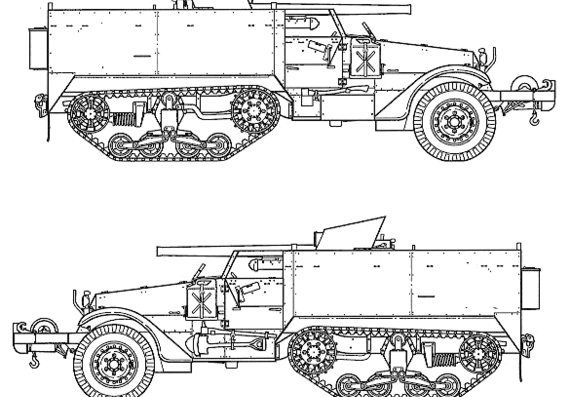 Tank T48 57mm Gun Motor Carriage [production] - drawings, dimensions, pictures